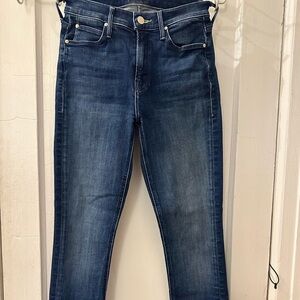 Mother jeans. Mid rise dazzler ankle fray